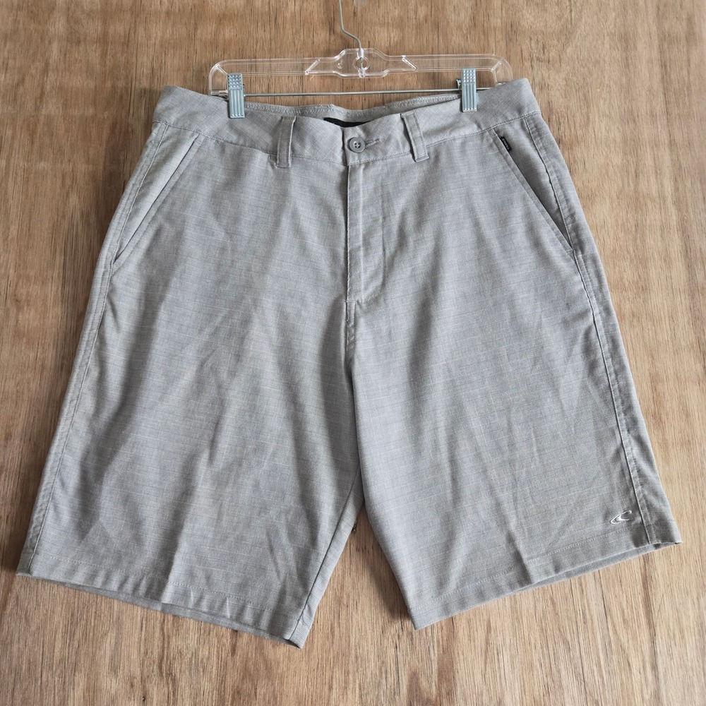 ONeill Mens Hybrid Shorts Gray Heathered Stretch Size 34 Casual Surf Walk Shorts